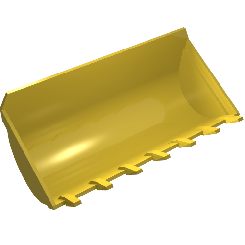 Technic Digger Bucket 8 × 14 with 7 teeth Gelb