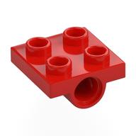 Platte speziell 2 × 2 mit 2 Pinlöcher Rot