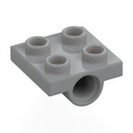 Platte speziell 2 × 2 mit 2 Pinlöcher Hellblaugrau