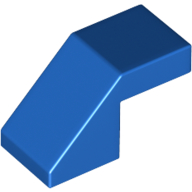 Brick Sloped 45° 2 × 1 with 2/3 Inverted Cutout and no stud Blau