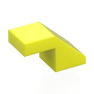Brick Sloped 45° 2 × 1 with 2/3 Inverted Cutout and no stud Leuchtgelb