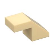 Brick Sloped 45° 2 × 1 with 2/3 Inverted Cutout and no stud Tan