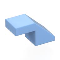 Brick Sloped 45° 2 × 1 with 2/3 Inverted Cutout and no stud Bright Light Blue