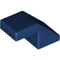Brick Sloped 45° 2 × 1 with 2/3 Inverted Cutout and no stud Dunkelblau