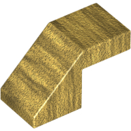 Brick Sloped 45° 2 × 1 with 2/3 Inverted Cutout and no stud Perlgold