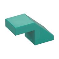 Brick Sloped 45° 2 × 1 with 2/3 Inverted Cutout and no stud Dark Turquoise