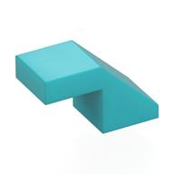 Brick Sloped 45° 2 × 1 with 2/3 Inverted Cutout and no stud Medium Azure