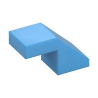 Brick Sloped 45° 2 × 1 with 2/3 Inverted Cutout and no stud Mittelblau