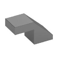 Brick Sloped 45° 2 × 1 with 2/3 Inverted Cutout and no stud Metallic Silver