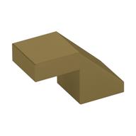 Brick Sloped 45° 2 × 1 with 2/3 Inverted Cutout and no stud Metallic-Gold