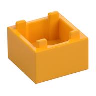 Container Box 2 × 2 × 1 Reinforced Bottom Bright Light Orange