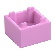 Container Box 2 × 2 × 1 Reinforced Bottom Bright Pink