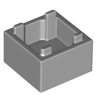 Container Box 2 × 2 × 1 Reinforced Bottom Light Bluish Gray