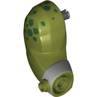 Bigfig Arm, Right, Stud on Wrist, Dark Green Spots and Silver Wrist Bracelet print Olive Green