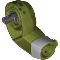 Bigfig Arm, Left, Stud on Wrist, Dark Green Spots and Silver Wrist Bracelet print Olivgrün