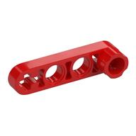 Technic Beam 1 × 4 Thin with Stud Connector Red