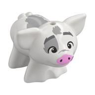 Animal, Pig, Small with Bright Light Pink Snout, Light Bluish Grey Spots, Happy (Pua)