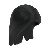 Hair Long, Parted in Front and Swept Back Over Shoulders Schwarz