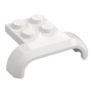 Wheel Arch, Mudguard 3 × 4 with 2 × 2 Plate White