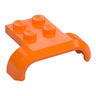Wheel Arch, Mudguard 3 × 4 with 2 × 2 Plate Orange