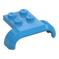 Wheel Arch, Mudguard 3 × 4 with 2 × 2 Plate Dark Azure
