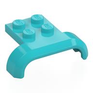 Wheel Arch, Mudguard 3 × 4 with 2 × 2 Plate Medium Azure