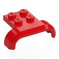 Wheel Arch, Mudguard 3 × 4 with 2 × 2 Plate Red