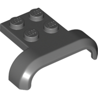 Wheel Arch, Mudguard 3 × 4 with 2 × 2 Plate Dunkelblaugrau