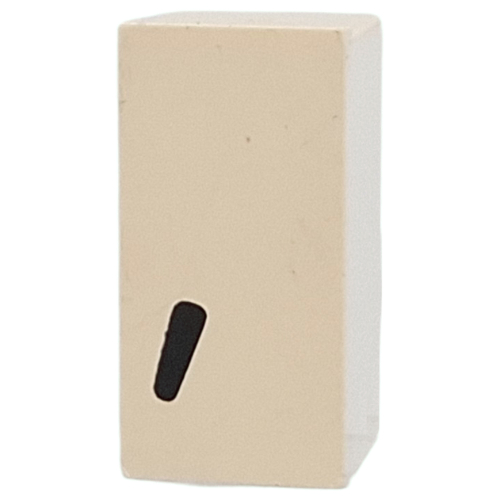 Tile Special 1 × 2 × 5/6 with Stud Hole in End with ',' print White