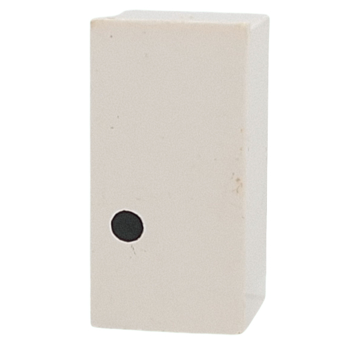 Tile Special 1 × 2 × 5/6 with Stud Hole in End with '.' print Weiß
