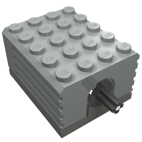 Motor, 9V 5 × 4 × 2 1/3, Dark Gray Bottom