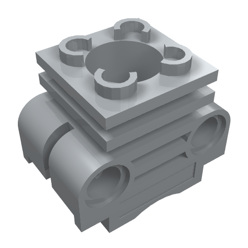 Technic Engine Cylinder with Side Slots Hellblaugrau