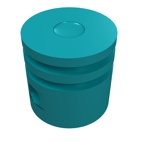Technic Engine Piston Round Dark Turquoise