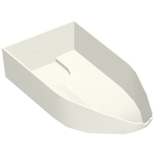 Boat Hull 8 × 16 × 3 White