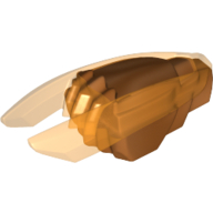 Waffe Ninjago Zeitklinge mit transparent-orangenen Klauen und Klingen (Muster) in Perl-Kupfer