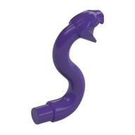 Animal, Snake Head with Open Mouth, Fangs and Curved Neck with Bar Dark Purple