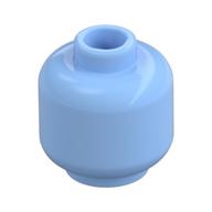 Minifig Head [Plain] [Vented Stud - 2 Holes] Bright Light Blue