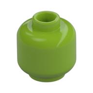 Minifig Head [Plain] [Vented Stud - 2 Holes] Limette
