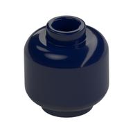 Minifig Head [Plain] [Vented Stud - 2 Holes] Dunkelblau