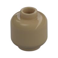 Minifig Head [Plain] [Vented Stud - 2 Holes] Dark Tan