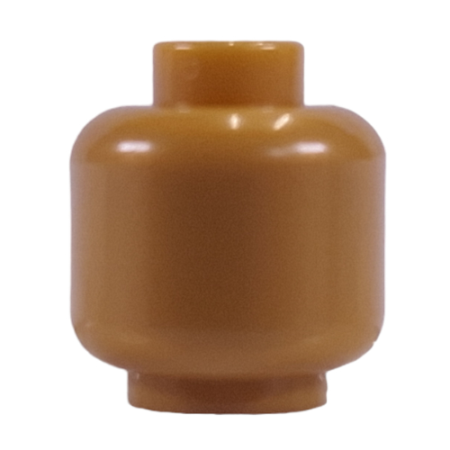 Minifig Head [Plain] [Vented Stud - 2 Holes] Perlgold