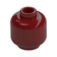 Minifig Head [Plain] [Vented Stud - 2 Holes] Dark Red