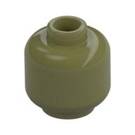 Minifig Head [Plain] [Vented Stud - 2 Holes] Olivgrün