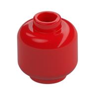 Minifig Head [Plain] [Vented Stud - 2 Holes] Red