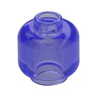 Minifig Head [Plain] [Vented Stud - 2 Holes] Trans-Purple