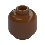 Minifig Head [Plain] [Vented Stud - 2 Holes] Reddish Brown