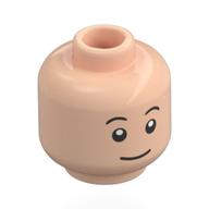 Minifig Head Tintin, Small Black Eyebrows, Eyes, Smile/Surprised Hellnougat