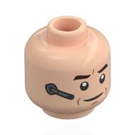 Minifig Head Agent Coulson, Dark Brown Eyebrows, Headset / Silver Sunglasses Hellnougat