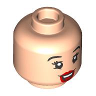 Minifig Head Snow White, Red Lips, Open Mouth / Closed Eyes print Hellnougat