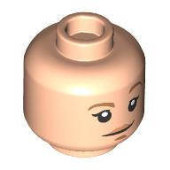 Minifig Head Megan Rapinoe, Nougat Eyebrows, Closed Mouth, Raised Eyebrow / Closed Eyes, Open Mouth Laughing print Hellnougat